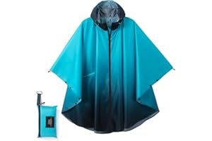 Royalotic Rain Poncho Jacket Coat Hooded Style Cape for Women/Men/Adult