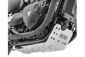 MOTO GUARD Paracoppa compatibile con Triumph Street Twin 16-22 protezione motore alluminio argento