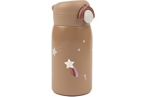 Fabelab Cantimplora para niños de 320 ml | Botellas infantiles con estrellas | Botella de acero inoxidable sin BPA | Botella escolar a prueba de fugas | Botella de agua para niños