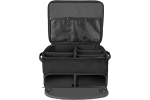 Golf Car Organizer Bag - Folding Golf Supplies Hållare, Sko Interlayer Bag | Oxford-tyg, justerbar golforganiseringsväska för resultatkort, skor, skjorta, golfbil, baksäte (svart) (45x34,5x24cm)