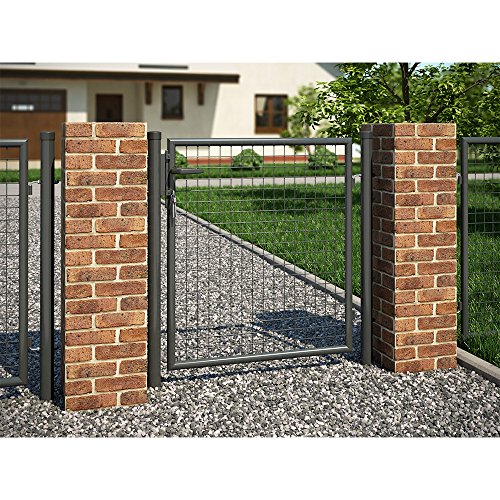 Gartentor Gartentür Tor Hoftor Zauntor Einfahrtstor Pfosten verzinkt 100×87 cm - 5