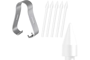 SUEEWE 5 sztuk oryginalnych końcówek z miękkiego filcu do Samsung S Pen Galaxy Tab S8/S8+/S8 Plus/S8 Ultra, oryginalny kierunek tłumienia, precyzyjne sterowanie, biały