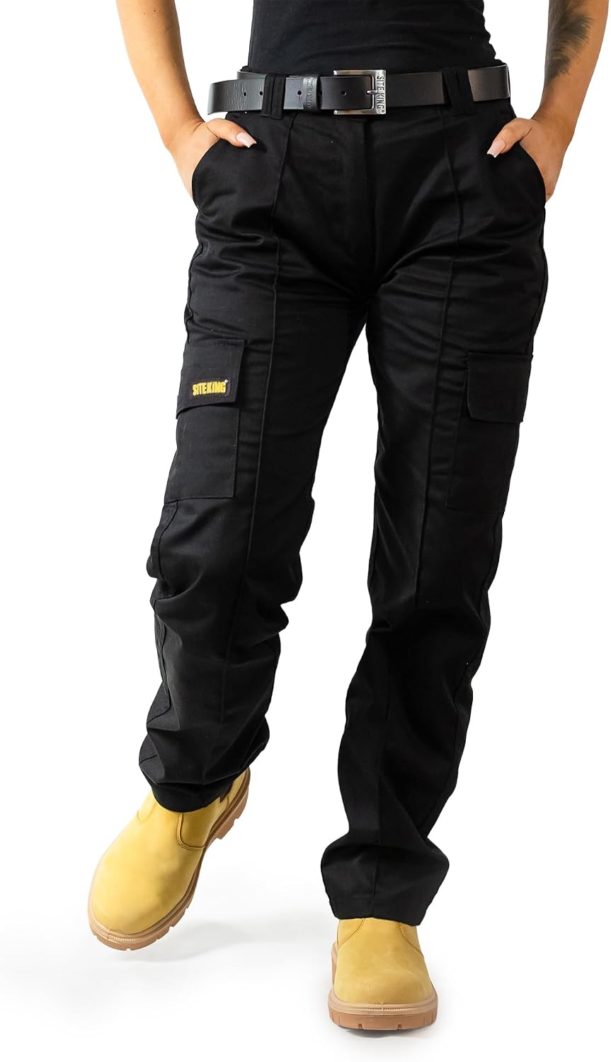 SITE KING Ladies Cargo Combat Work Trousers