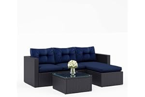 PHIVILLA Garden Furniture Rattan Garden Furniture Sets Garden Sofa Outdoor Corner Sofa Patio Furniture