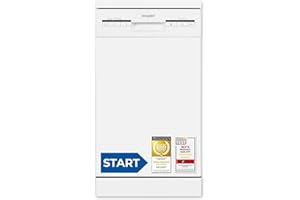 Exquisit Start Dishwasher 45 cm, Can Be Built-In, 9 Place Settings, 9 Litres, Delay Start Time, Power+, Eco Mode, GSP59109-030E White