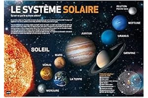 Grupo Erik - Sous-Main Bureau Système Solaire | Sous-Main Bureau Enfant | Protège Bureau Enfant 34 x 49cm TSEF009