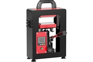 VICTOOL Máquina de extracción de resina de 5 toneladas y 600 W, prensa hidráulica de doble cara con placas calefactoras doble, control de temperatura y temporizador, Extracción de Colofonia Para Flores Secas