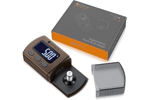 Neoteck Tester Scala Forza di Stilo 0-5g per Giradischi Bilancia 0,01g con Display Retrostante Bianco su Nero Bilancia Digitale per Giradischi per MM/MC/MI Braccio Giradischi Fono Cassetta Musicale