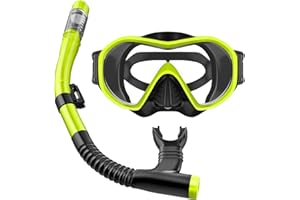 UPhitnis Masque Plongée Adulte - Anti-Fuite Masque Snorkeling Adulte et Tuba pour la Plongée en Apnée, la Plongée en Apnée, la Natation - Masque Tuba Anti-Buée Champ de Vision Panoramique Unisexe