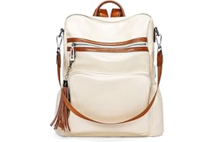 CLUCI Sac à Dos Femmes en Cuir Sac a Dos Elegant Voyage Grand Sac à Bandoulière Pour Dames Avec Gland