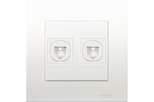 Schneider Electric Vivace, 2 Gang, Telephone Socket, White, KB32TS