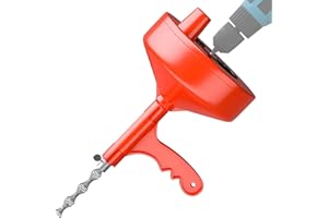 JOWHOL Spirale per la pulizia dei tubi [7,5 M] con attacco per trapano, flessibile a spirale lunga inclusa con forte ABS. Efficace pulizia dei tubi