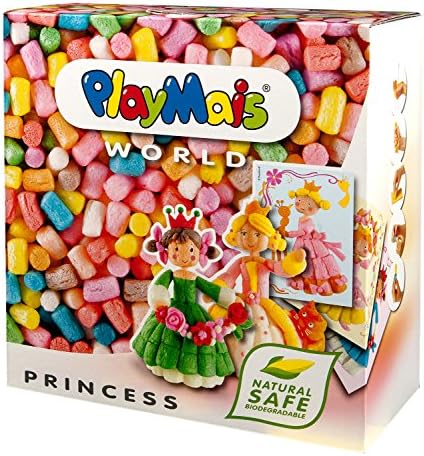 PlayMais WORLD PRINCESS craft kit for kids from 3 years | 850 coloured, templates & instructions for crafts | stimulates creativity & motor skills | gift for girls & boys | natural toy