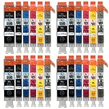 Taille du paquet: 24 Go Inks C-550 & C-551 Cartouches d\'encre Compatible pour remplacer Canon PGI-550 & CLI-551 pour une utilisation avec les imprimantes Canon PIXMA (Lot de 24)
