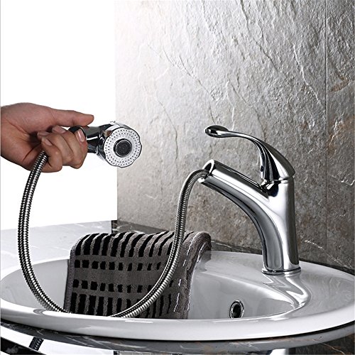 ADMLT Pull-out kitchen faucet washbasin single handle single hole hot and cold faucet copper faucet
