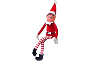 GENERICO Elfo Dispettoso Natalizio Spot Elfie, Pupazzo Elfo Natale -FEMMINA- con Mani, Corpo Morbido e Viso in Vinile, Decorazione Natale per Bambini 30 cm, Idea Regalo Sicura dai 3 Anni in su