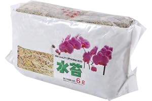 CERSALT 6L Sfagno per Orchidee, Sfagno di Muschio Naturale Muschio di Sfagno per Orchidee Sfagno per Piante con Ricca Materia Organica Giardino Fertilizzanti per Phalaenopsis e Bonsai