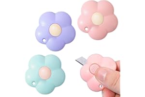 SUZEYEN 3PCS Wrap Box Opener Set, Precision Mini Cutters for Effortless Unpacking, Portable Box Cutter, Flower Design Letter Opener
