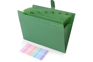 SKYDUE dokumentmapp A4, mapp med 8 fack, mapp med kortfack för dokument, skola, kontor