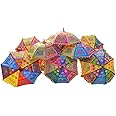 brown leaf Traditional Design Handmade Umbrella For Wedding Diwali Decoration Cotton Umbrella For Party Decor