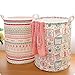 ALLTOP Premium Cartoon Foldable Cotton Line Laundry Basket Folding Children Toys Organiser Storage Basket Clothes Holder with Lids, Bohemia Pattern