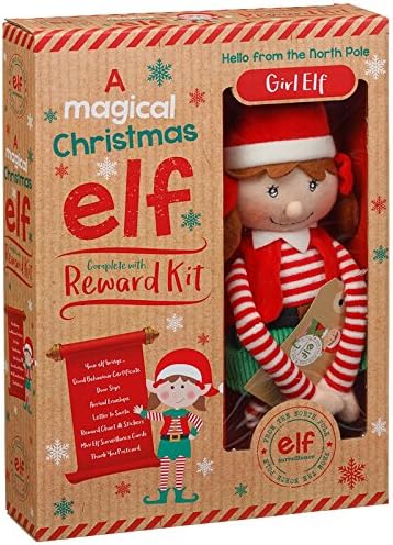Magical Christmas Plush Elf with Reward Kit - Girl Elf