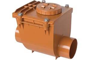 First Plast NRC100A Valvola Antiritorno in PVC ad Incollaggio, Rosso, ø 100 mm