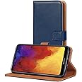 AICEK Cover Compatible Huawei Y6 2019, Portafoglio Custodia per Huawei Y6 2019 Case di Pelle Flip Cover Blu (6.09 Pollici)