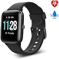 Smartwatch, Fitness Armband Voll Touchscreen 5ATM Wasserdicht, Damen Herren Smart Watch für Android IOS, Fitness Uhr mit Pulsmesser Schlafmonitor Stoppuhr Musiksteuerung,Sportuhr Aktivitätstracker