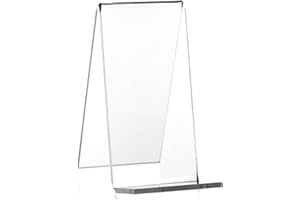 Expositor Inclinado VITAdisplays, Soporte de Libros, Soporte de Productos como Soporte de Libros y Expositor de PLEXIGLAS Original (Transparente, 10,0 cm)
