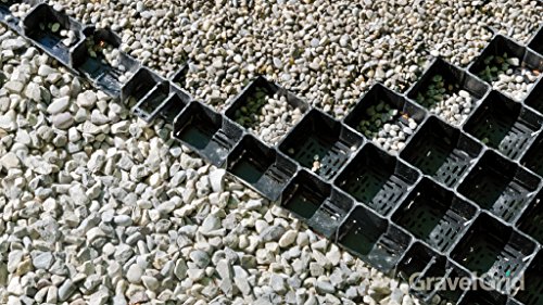 Preisvergleich Produktbild 13 m² =20 Platten Kiesgitter Gravel Grid mit Bodenkreuz Anthrazit