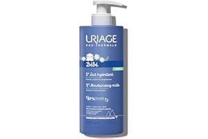 Uriage Baby Daily Moisturizing Lotion with Organic Edelweiss & Shea Butter 500ml - Nourishes, Moisturizes & Protects Skin - Non-greasy - Delicately Scented - Suitable for Newborns - 97% Natural Origin