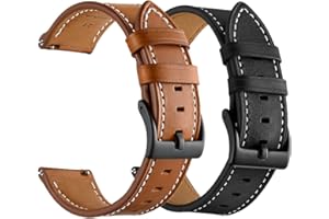 OTOPO Bransoletka kompatybilna z Samsung Galaxy Watch 4 Classic 46 mm 42 mm pasek / Galaxy Watch4 44 mm 40 mm pasek, 20 mm skórzany pasek zapasowy do Galaxy Watch 4 / Galaxy Watch4 Classic,