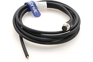 Eonvic Cable conector de sensor industrial M12 de 8 pines (3 m, cable macho recto M12 de 8 pines)