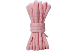 DANRAW STORES [PAIR] Oval Round Shoe laces, 6mmx140cm, Soft Trainer Lace, Sneaker Lace, Polyester Knit, Sports, Casual, Hiking, Mountaineering, Walking, Running