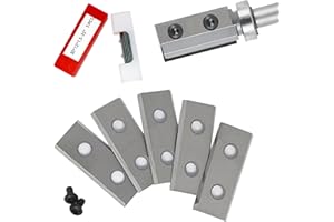 Lxoraziy 5 piezas Cuchillas de Corte Cuadradas de Carburo de 30 mm, 30 * 12 * 1.5mm -35° SR10, 2 Bordes, para Aplicaciones de Carpintería, Superficie, Cabezales de Corte de Cepillado, Ranuradoras