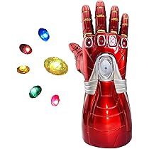 Guanti Di Thanos Con Luci LED - PVC, Pietre Illuminate, Cosplay E Halloween, Taglia Unica - Foto 10