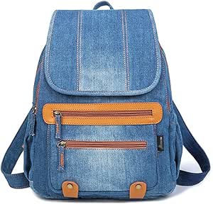 denim laptop backpack