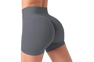 OUDOTA Pantaloncini Sportivi Donna, Pantaloncini Palestra Donna, Pantaloncini Donna Sportivi, Leggings Push Up Donna Corti, Pantaloncini Corti a Vita Alta Elastici per Fitness Yoga Ciclismo