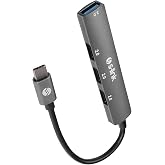 S-Link SW-U324 Type-C Metal USB Hub, 3x USB 2.0 + 1x USB 3.0 4 Port USB &Ccedil;oklayıcı, Al&uuml;minyum G&ouml;vde Gri USB-C Hub, Laptop Tabl
