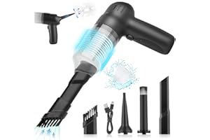 Viafexna Mini Handstaubsauger Akku, 6000Pa Hand-Staubsauger Kabellos, 3-In-1 Kleiner Handsauger Stark mit Saugen, Blasen, Aufblasen, Geeignet für Auto, Haushalt, Tierhaare, Staubreinigung