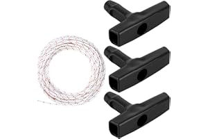 XCDMJ Recoil Starter Rope/pull Cord 10-meter 3.5mm Pull Cord with 3 Pieces Starter Handle for Trimmer Lawn Mower Chainsaw Brush Cutter Edger Engine Universal