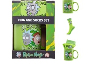 Pyramid International RICK AND MORTY MUG & SOCK SET - Fun Rick and Morty Design, Includes Matching Cozy Socks, Durable and Microwave Safe, Awesome Choice for Binge-Watching Sessions
