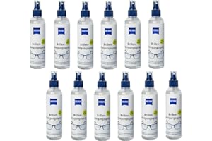 PAULE & KNOPF ZEISS - Salviette per la pulizia degli occhiali o spray per la pulizia delicata e accurata delle lenti degli occhiali, senza alcol (12)