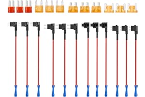 PARASTAR 24 Stück Stromdieb KFZ Sicherung Adapter Set,Standard Sicherungshalter Stromdieb,LKW Sicherungshalter standard mit 12 Stück Flachsicherungen,Stecksicherung Verteiler mit Autosicherungen