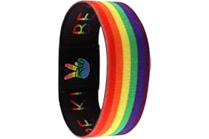 PINSTANT Gay Queer Transgender Trans Color Progress Pride Regenbogenflagge Dreieck LGBTQ 18 cm wendbares Stretch-Armband Armband Armband Elastisches Band