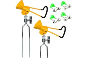 GMMG Soporte de caña de Pescar Soporte de caña Acero Inoxidable Ajustable 360 ° para Pesca de Orilla, Pesca de Playa, Pesca De RíO(2 Piezas)