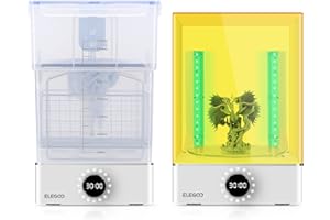 ELEGOO Mercury X Bundle Große Wasch und Aushärtemaschine für Saturn LCD SLA DLP 3D Gedruckte Modelle Harz UV Härtungsbox mit 360° Unterseite Lichtdrehteller