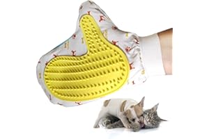 MONDO IDEA Gant brosse pour chien chat pour enlever les poils et le massage mignon animaux et nettoyage des poils longs et courts efficace pour la main droite
