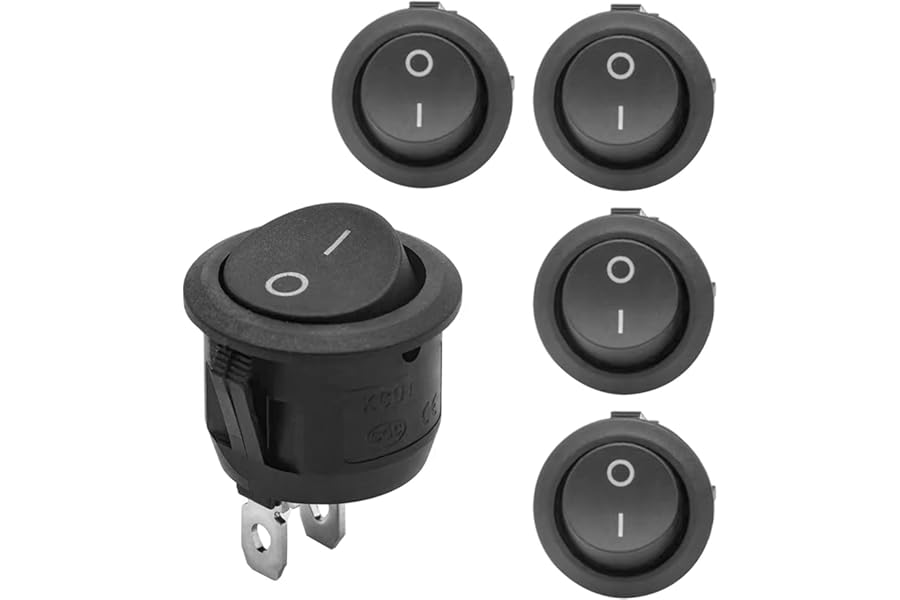 5Pcs 12v Awitch, Toggle Switch, Rocker Switch, Switches, 12v Light Switch, Witches for Car, Boat, Homehold Application